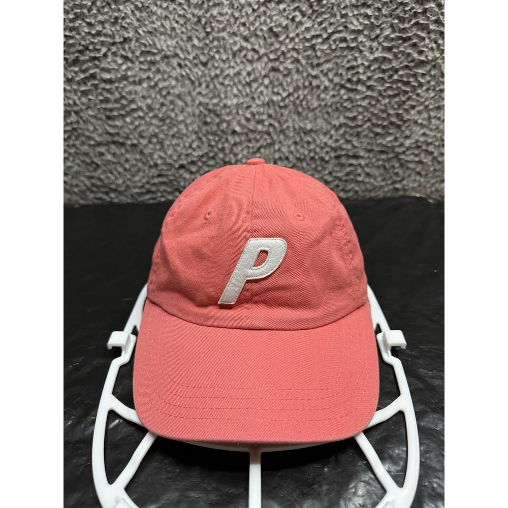 PALACE Skateboards 'P' Felt Logo 6-Panel Cotton Twill Hat Cap Cayenne